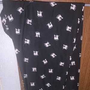 LLR Black & White Unicorn Leggings TC
